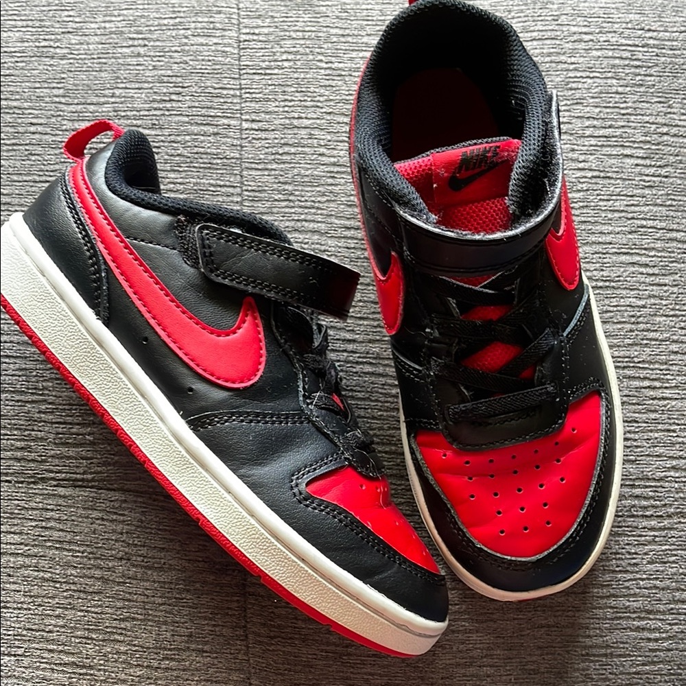 Nike Red and Black Sneakers with Classic Style